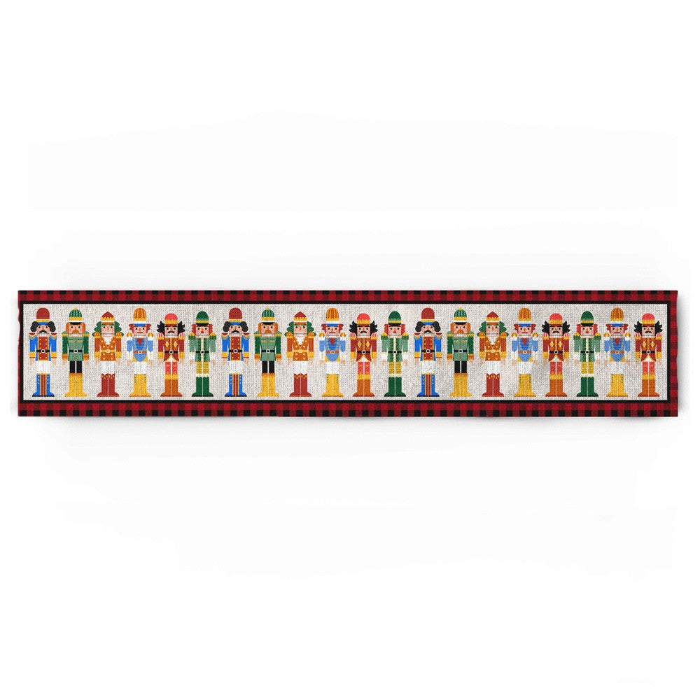 Nutcrackers Table Runner Christmas Kitchen Dining Table Decoration Nutcracker Soldier Table Clothes -Style 3