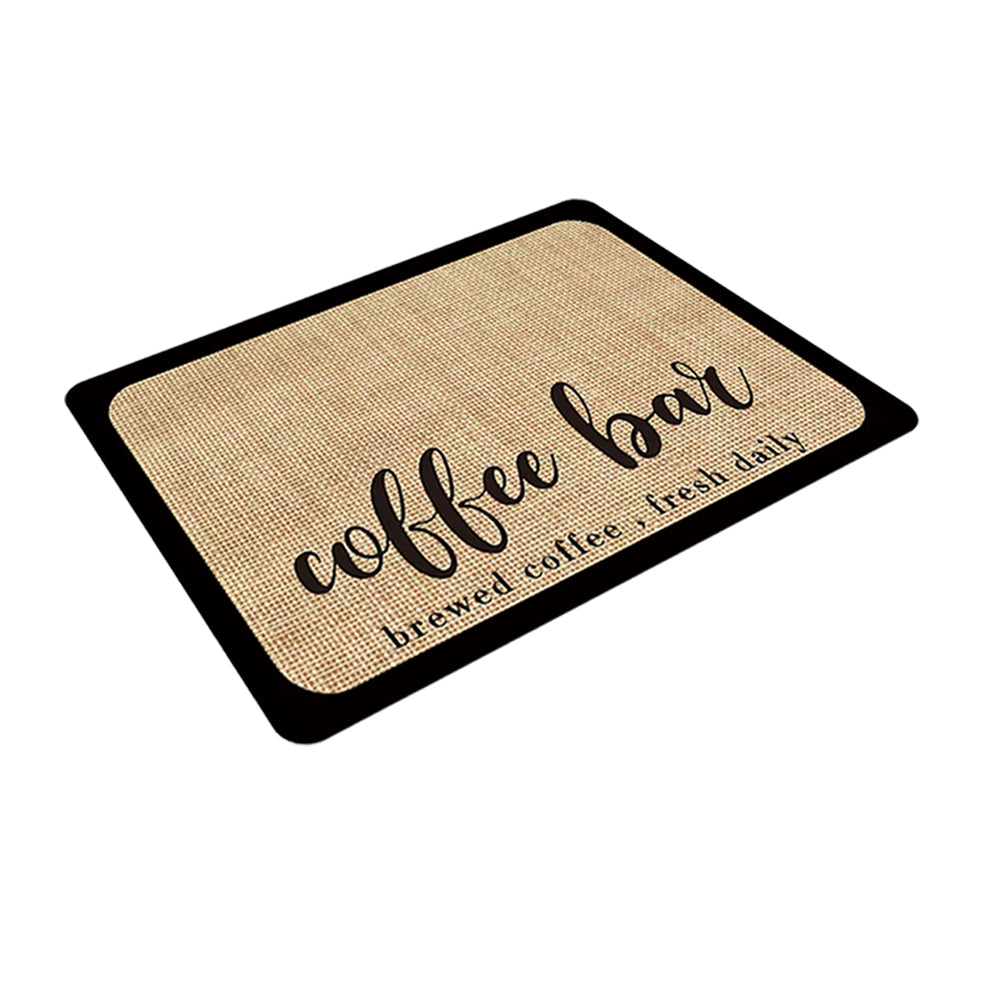 Dish Drying Mat Absorbent Quick Dry Pad for Kitchen Counter Coffee Machine Dish Rack -Coffee