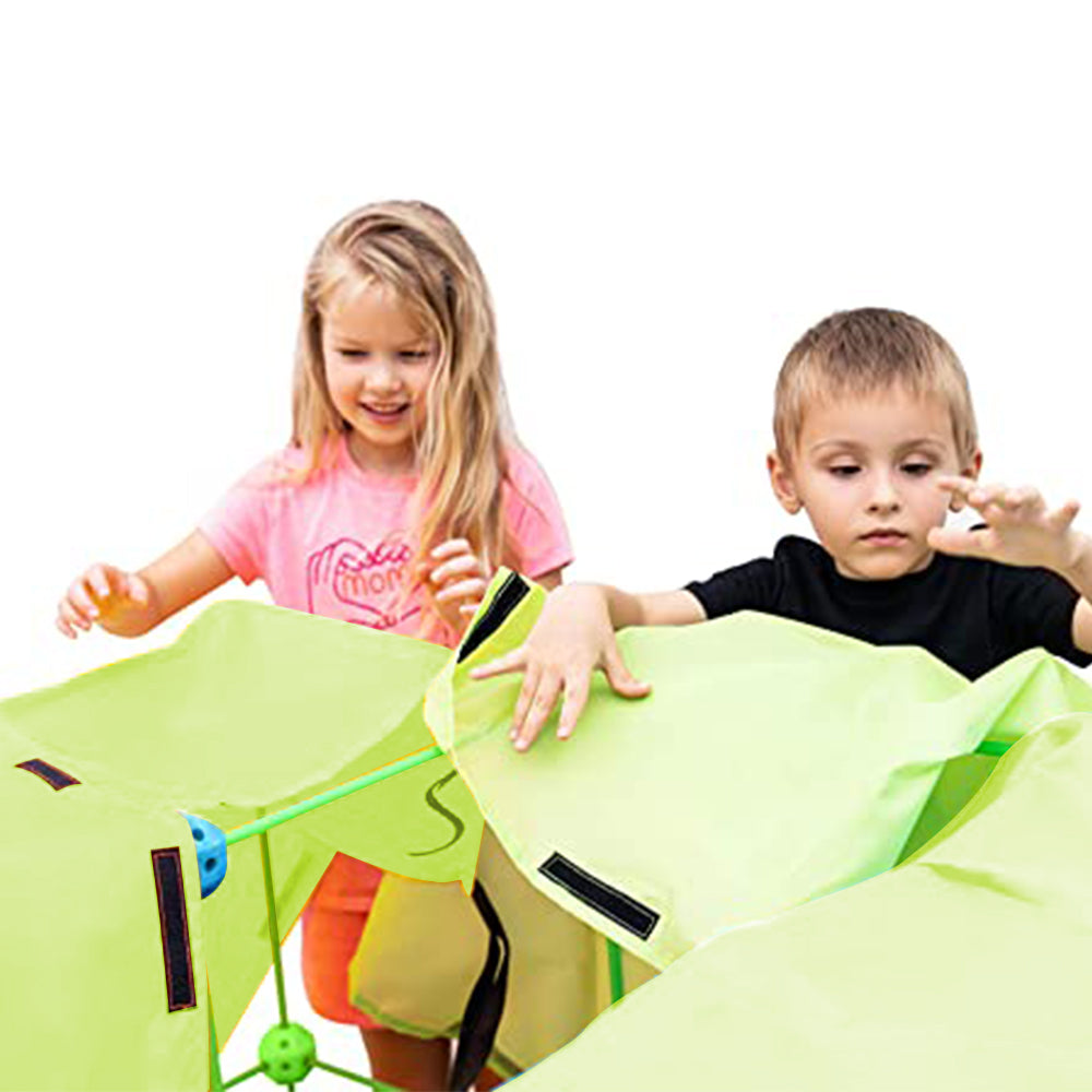 121Pcs DIY Kids Tent Fort Building Toys Kit Build Educational Learning Toy - Style 2