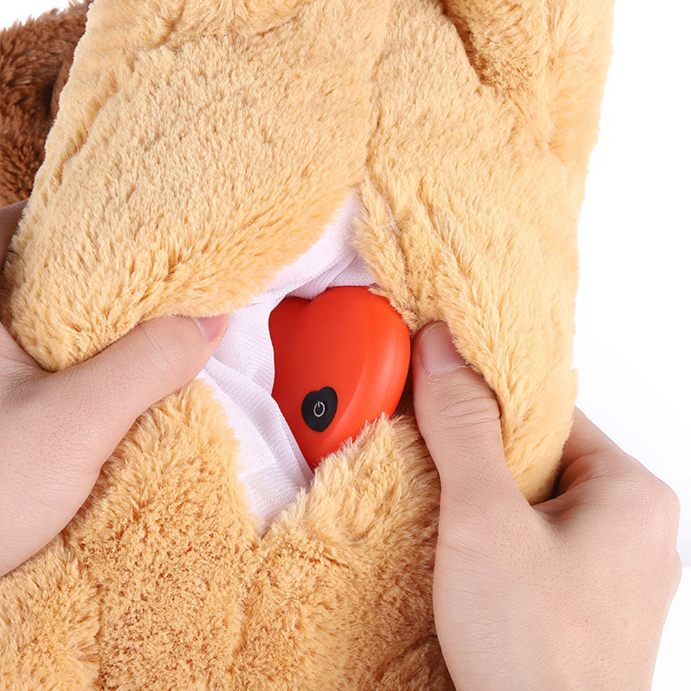 Pet Puppy Cat Soft Plush Toy Heartbeat Sleeping Buddy Dog Behavioral Sleeping Aid