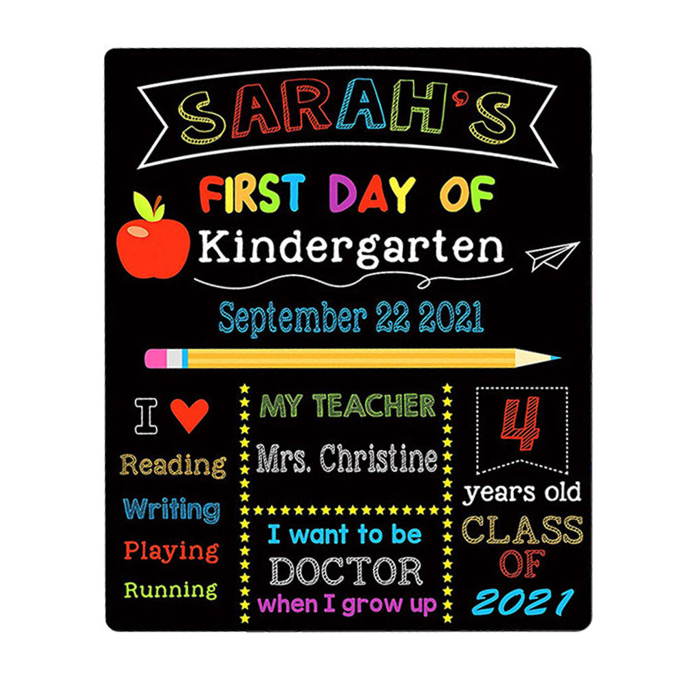 For The First and Last Day of School Student DIY Double-sided Chalkboard Sign