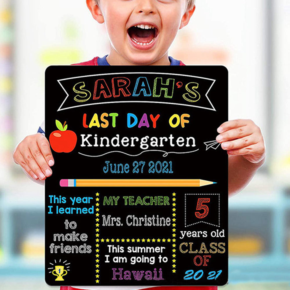 For The First and Last Day of School Student DIY Double-sided Chalkboard Sign