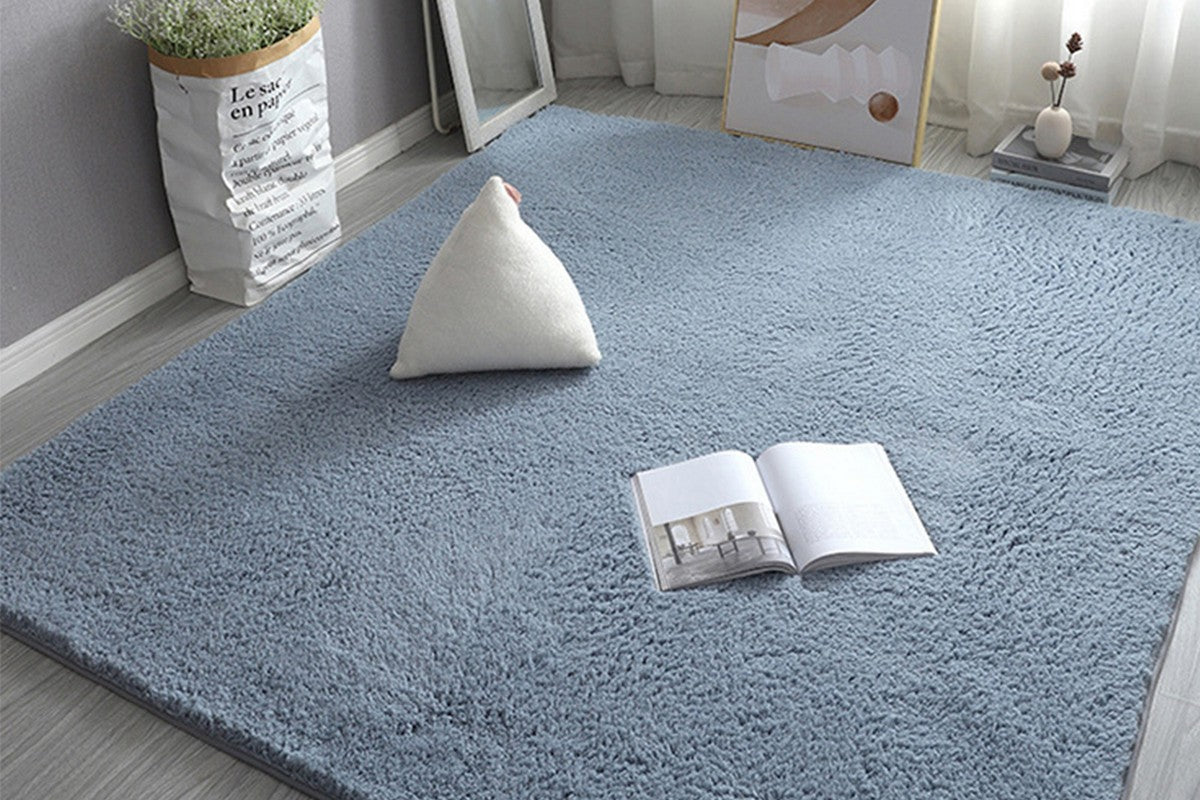 Soft Modern Indoor Large Shaggy Rug for Livingroom Bedroom Dorm Kids Room Home Decorative-Blue