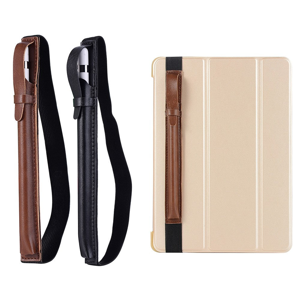 2Pcs PU Leather Pencil Case Holder Elastic Detachable Protective Sleeve Pouch for iPad Pencil