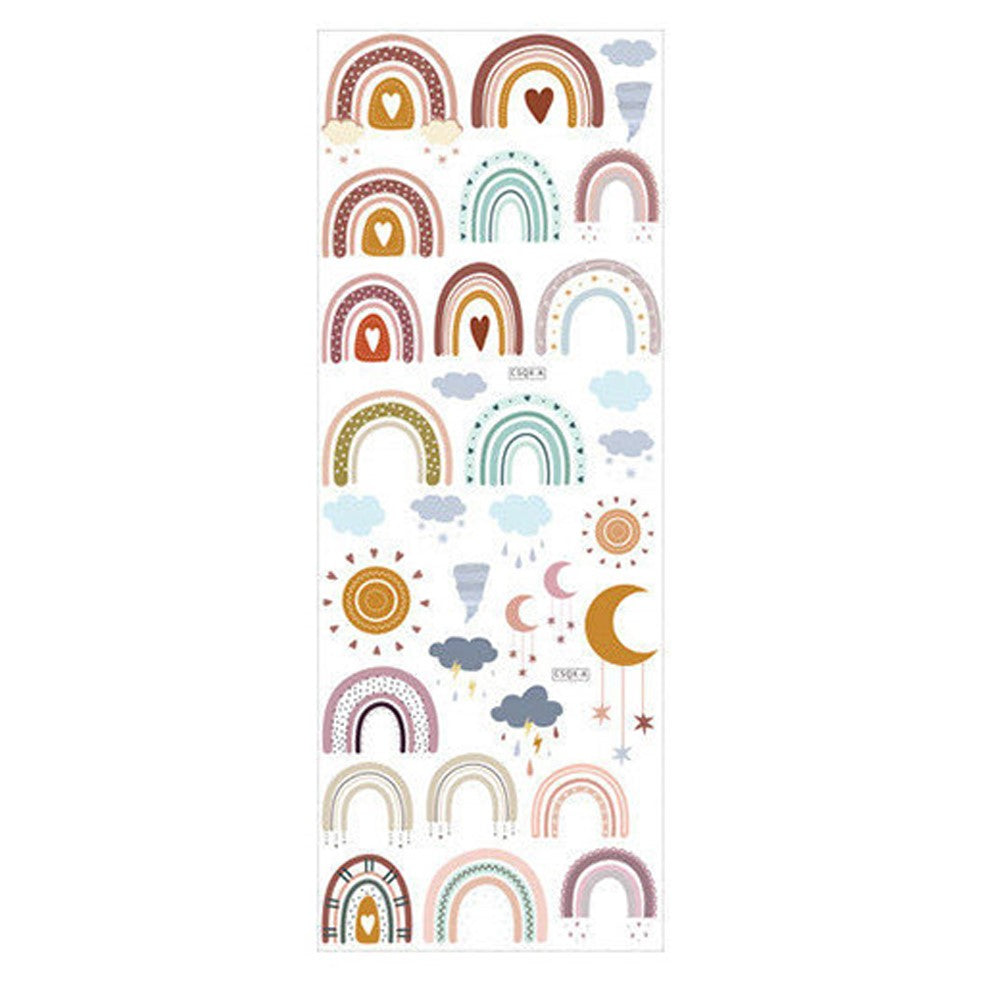 Rainbow Wall Decals Cloud Decals Watercolor Raindrop Wall Stickers Removable