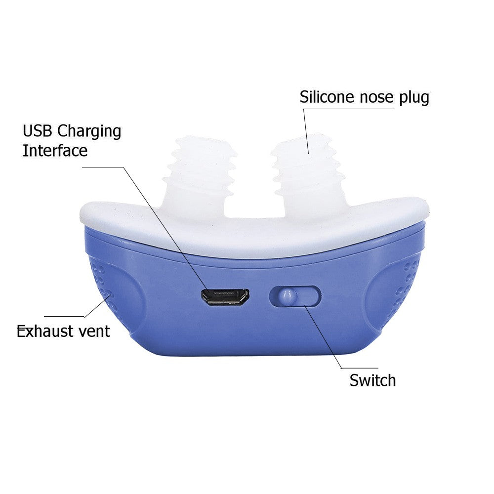 2 X Electric Anti Snoring Devices Stop Snoring Nose Vents Plugs Mini Sleep Aid Stopper for Blocked Nostrils
