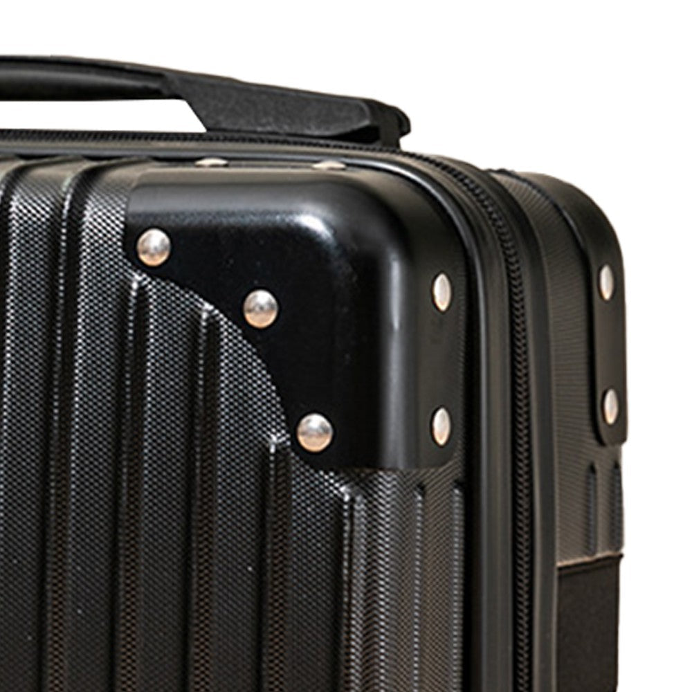 14 Inches Travel Hard Shell Cosmetic Case Suitcase Black