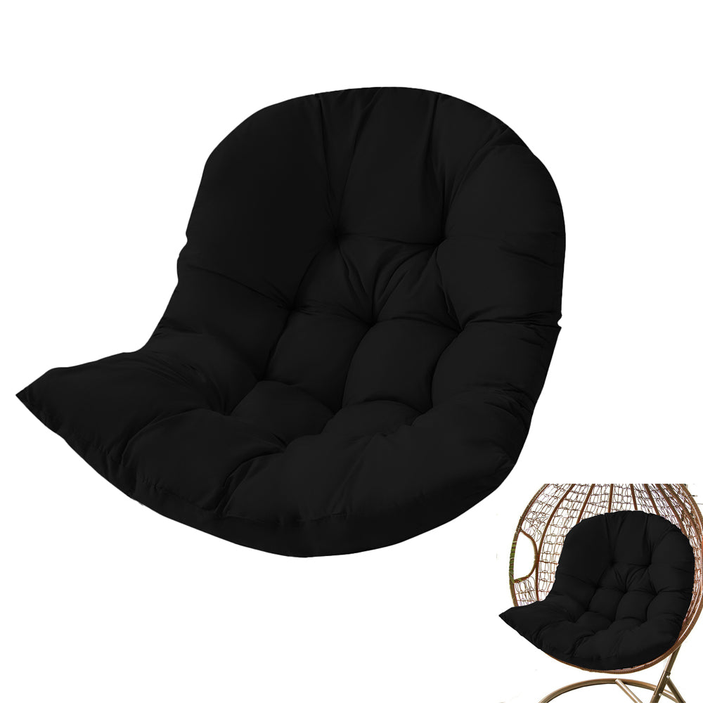 Hanging Egg Chair Cushion Replacement Washable Swing Chair Seat Cushion -Black