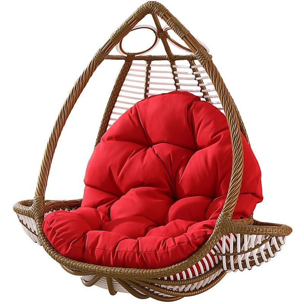 Hanging Egg Chair Cushion Replacement Washable Swing Chair Seat Cushion -Red
