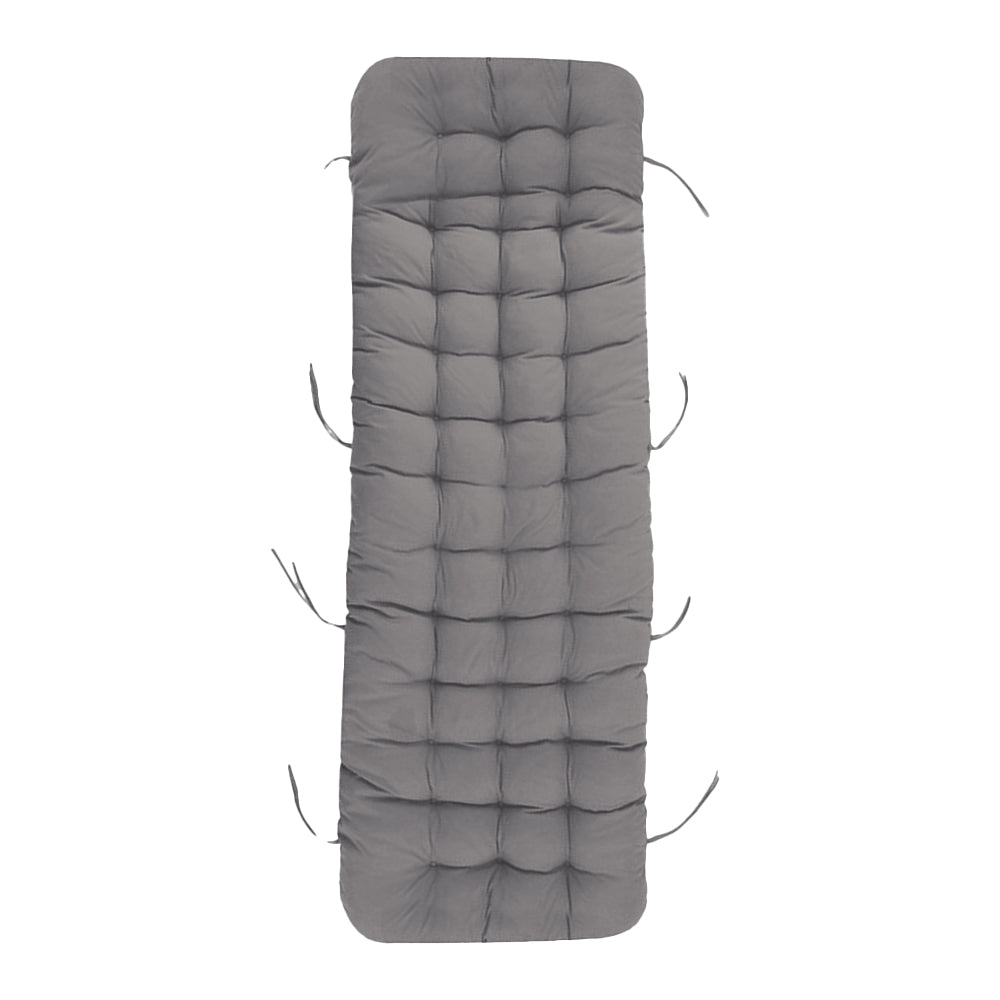 Sun Lounger Chair Cushions Chaise Seat Cushion Bench Mat Thick Padded Recliner Chair Seat Mat -Grey