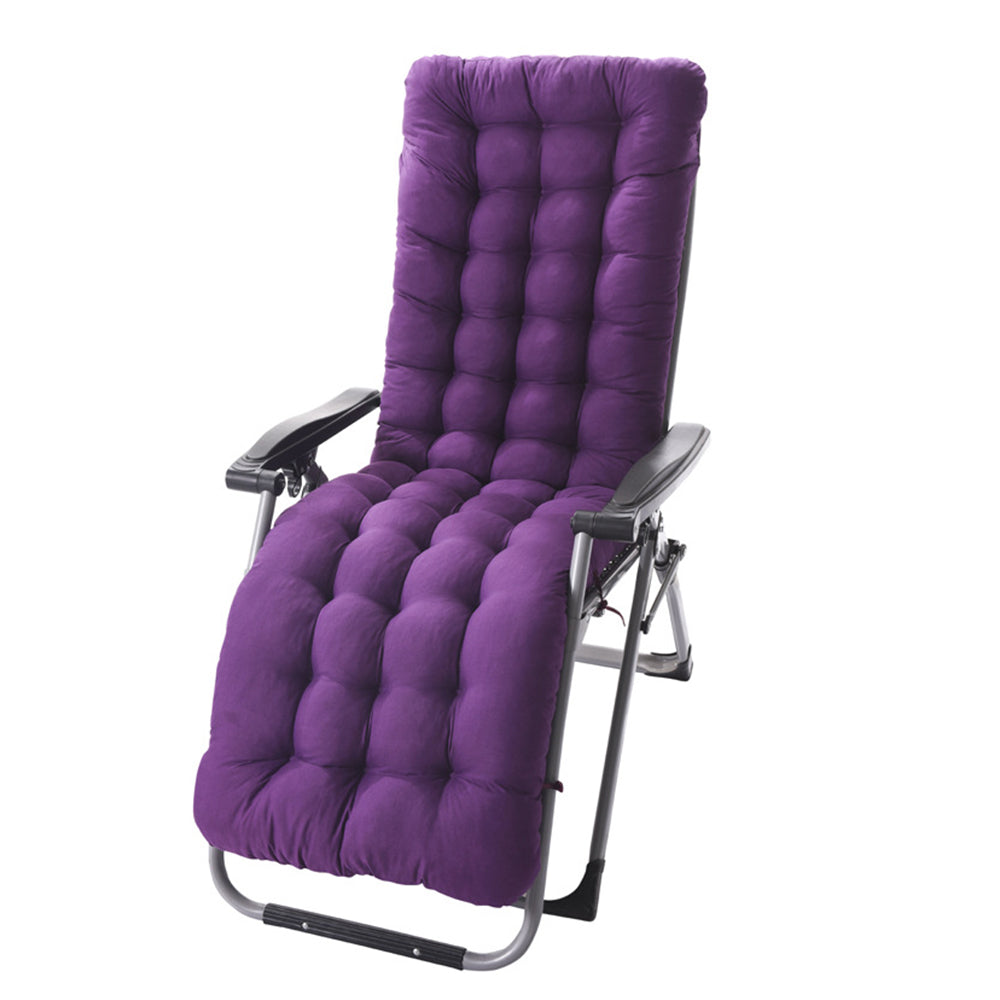 Sun Lounger Chair Cushions Chaise Seat Cushion Bench Mat Thick Padded Recliner Chair Seat Mat -Purple