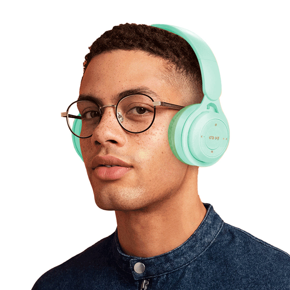 Wireless Headphones Wireless Earbuds 2pcs Y08 Wireless Headphones With Microphone Foldable Headset Bluetooth-compatible Headphone -Green and Yellow