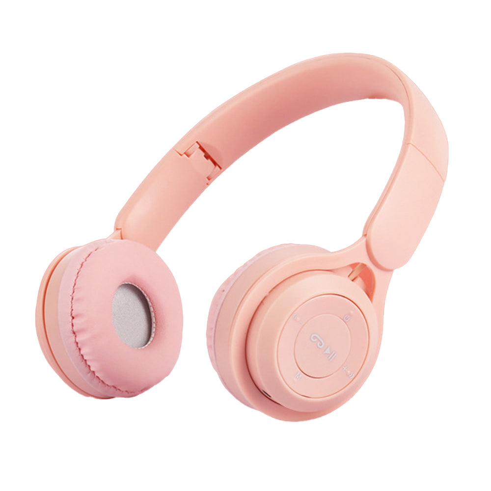 Wireless Headphones Wireless Earbuds 2pcs Y08 Wireless Headphones With Microphone Foldable Headset Bluetooth-compatible Headphone -Pink and White