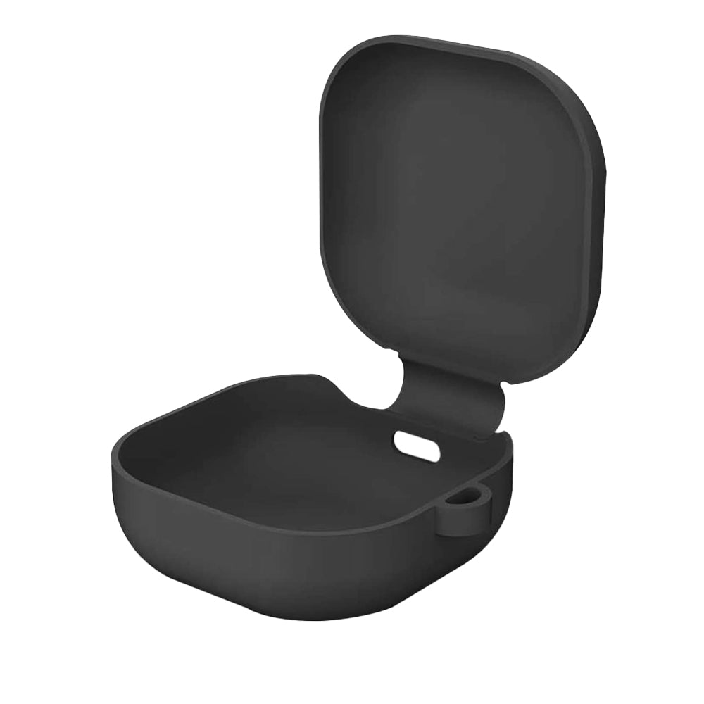 Silicone Earbuds Case Silicone Protective Case Wireless Earphone Cover for Samsung Galaxy Buds2/ Buds Live/Buds Pro with Carabiner -Black