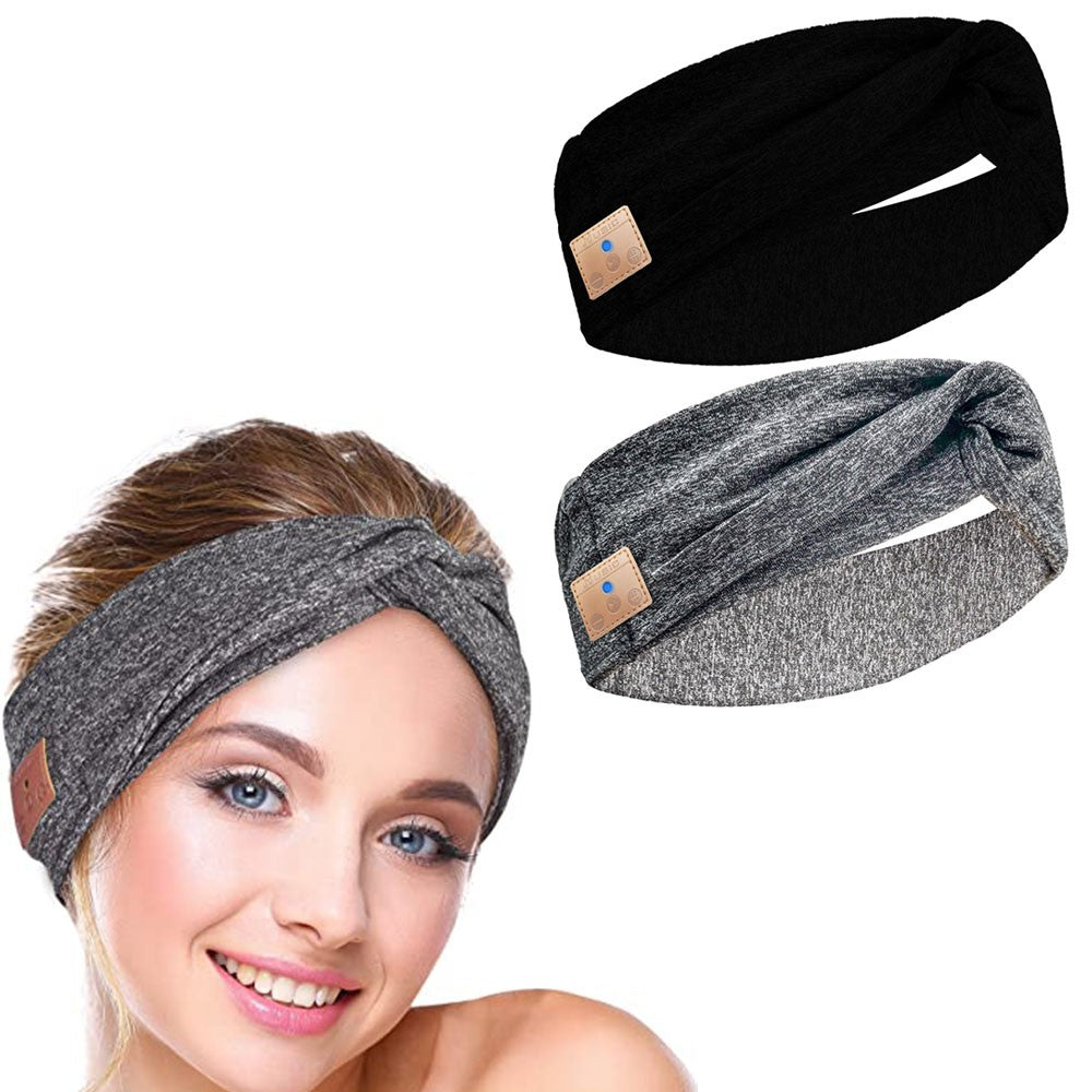 2 X Bluetooth Sleep Headphones Headband Wireless Earphones Sports Headband Sleep Eye Mask