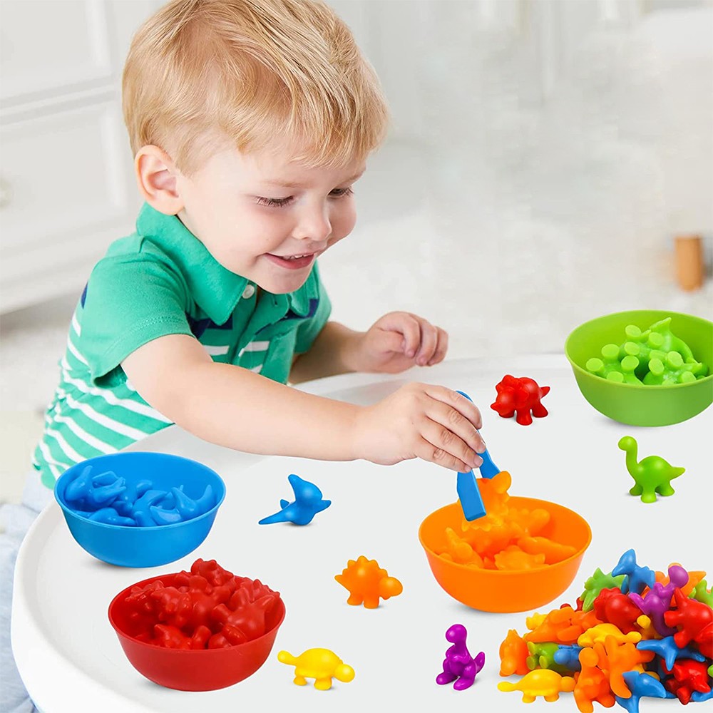 Counting Dinosaur Toys Sorting Toy Matching Game Early Counting Educational Toys