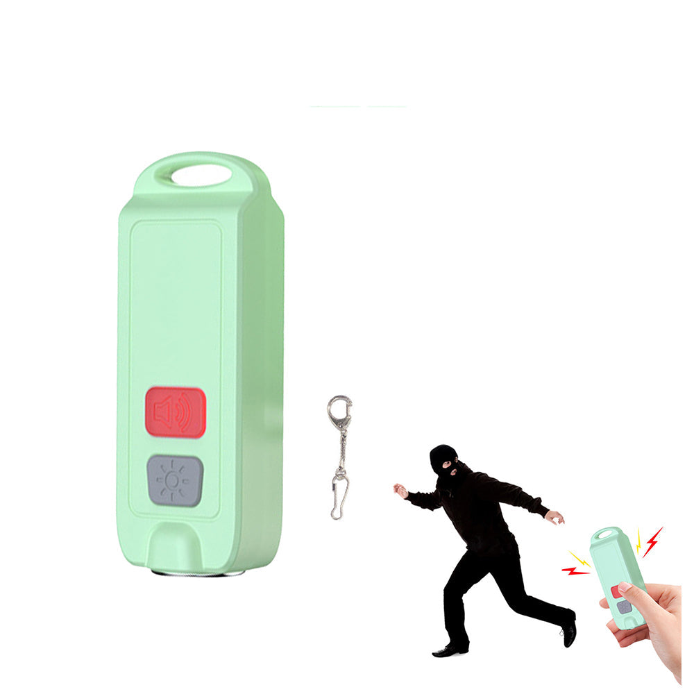 Portable 130dB Personal Alarm with LED Light for Girls Women Children Elderly Green