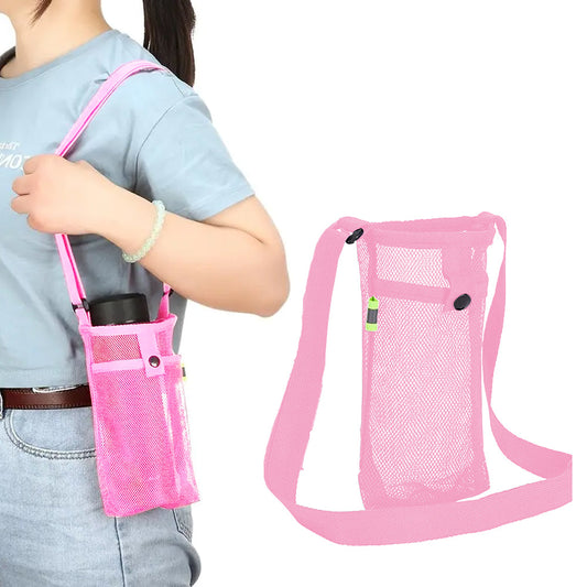 Water Bottle Sleeve Water Bottle Holder Water Bottle Carrier Bottle Bag for Sports Hiking Camping Walking Travel Pink