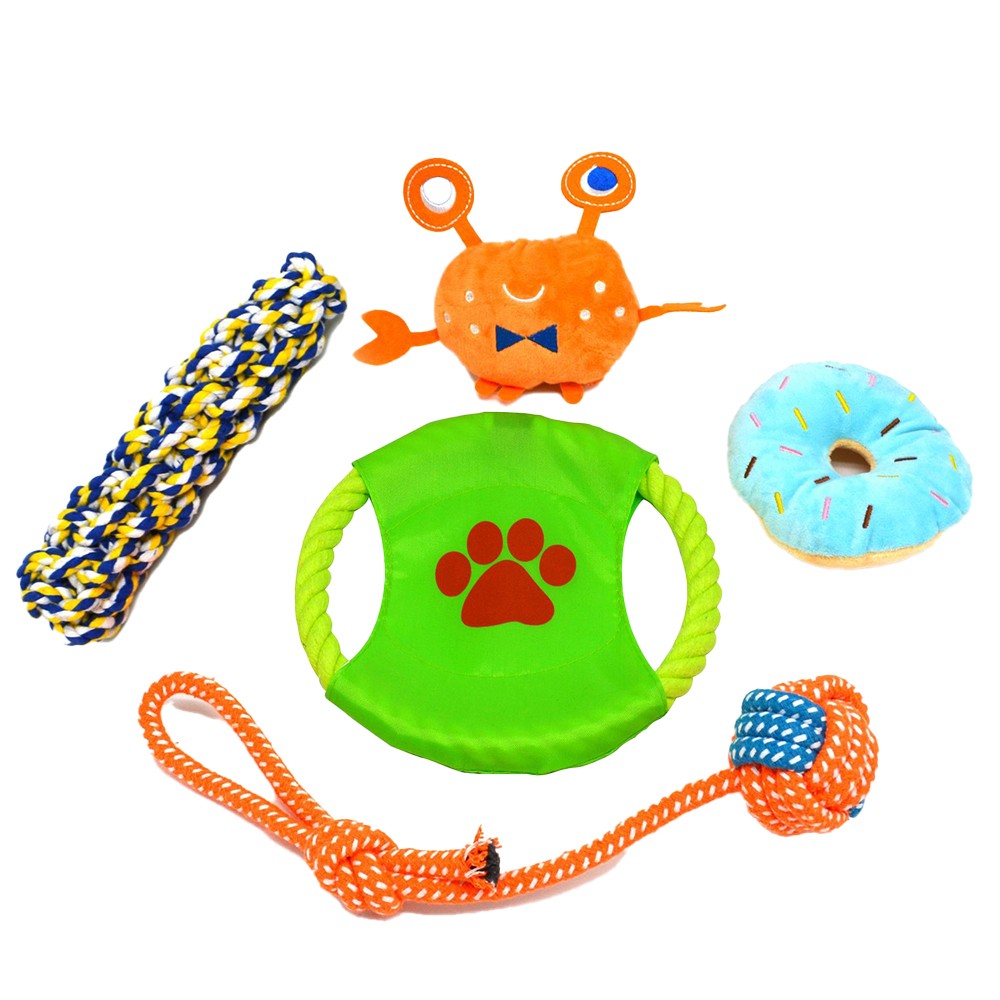 18Pcs Dog Chew Toys Set Pet Teething Toy Interactive Dog Toys