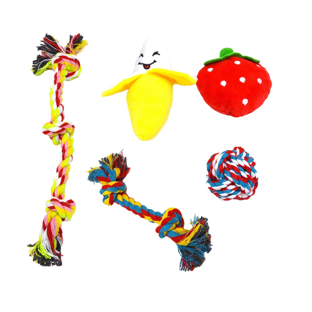 18Pcs Dog Chew Toys Set Pet Teething Toy Interactive Dog Toys