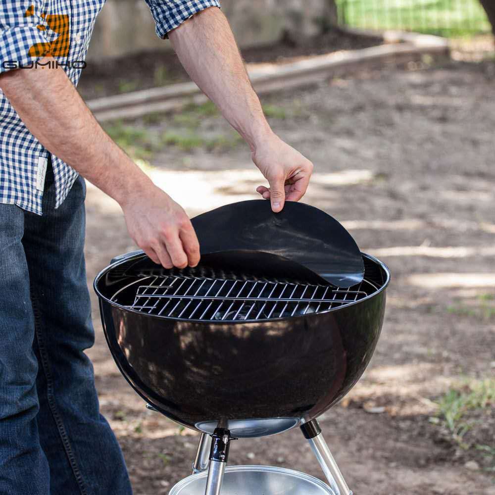Set of 5 Non-Stick BBQ Grill Mat Baking Mats Oven Liners BBQ Pad