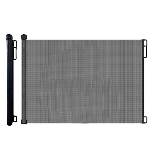 Retractable Safety Fence Mesh Stairs Gate Pets Barrier for Dog Cat Baby Black
