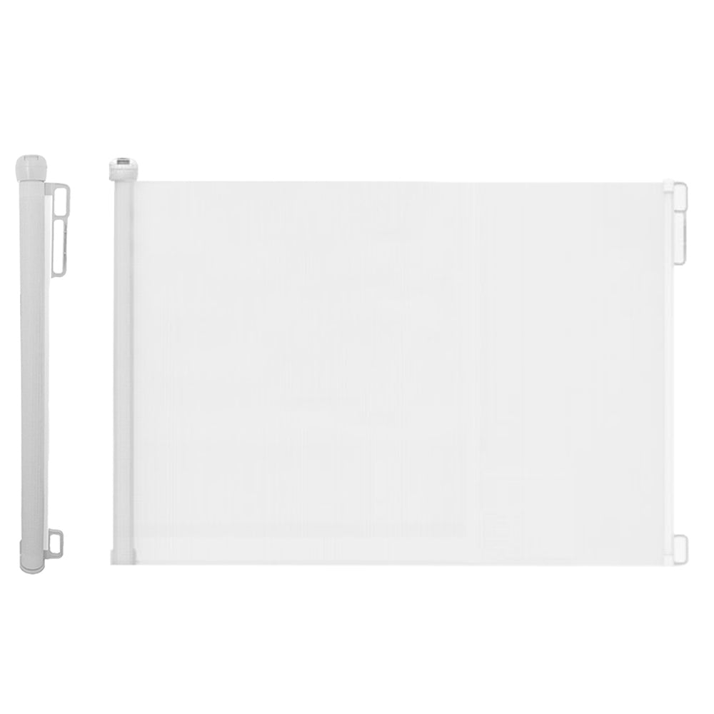 Retractable Safety Fence Mesh Stairs Gate Pets Barrier for Dog Cat Baby White