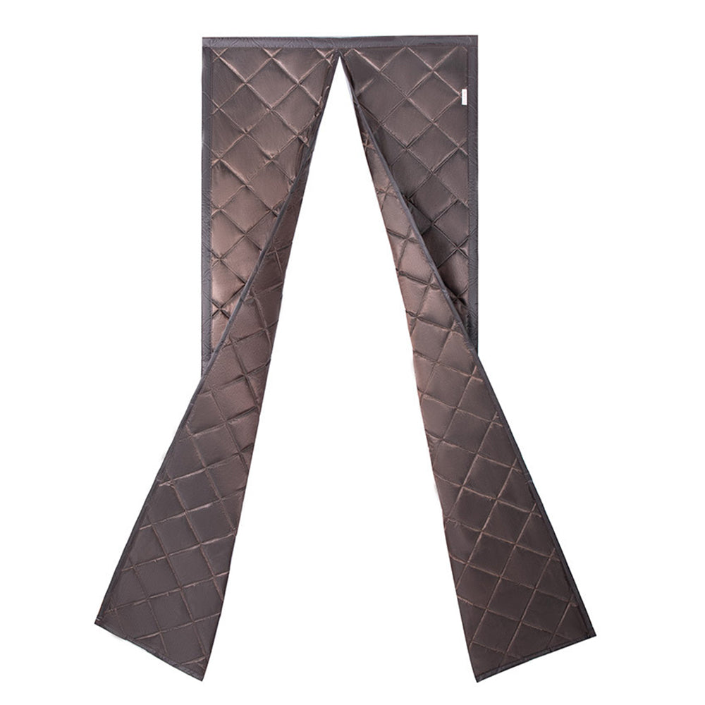 Temporary Magnet Closure Thermal Door Cover Thermal Insulated Door Curtain Coffee