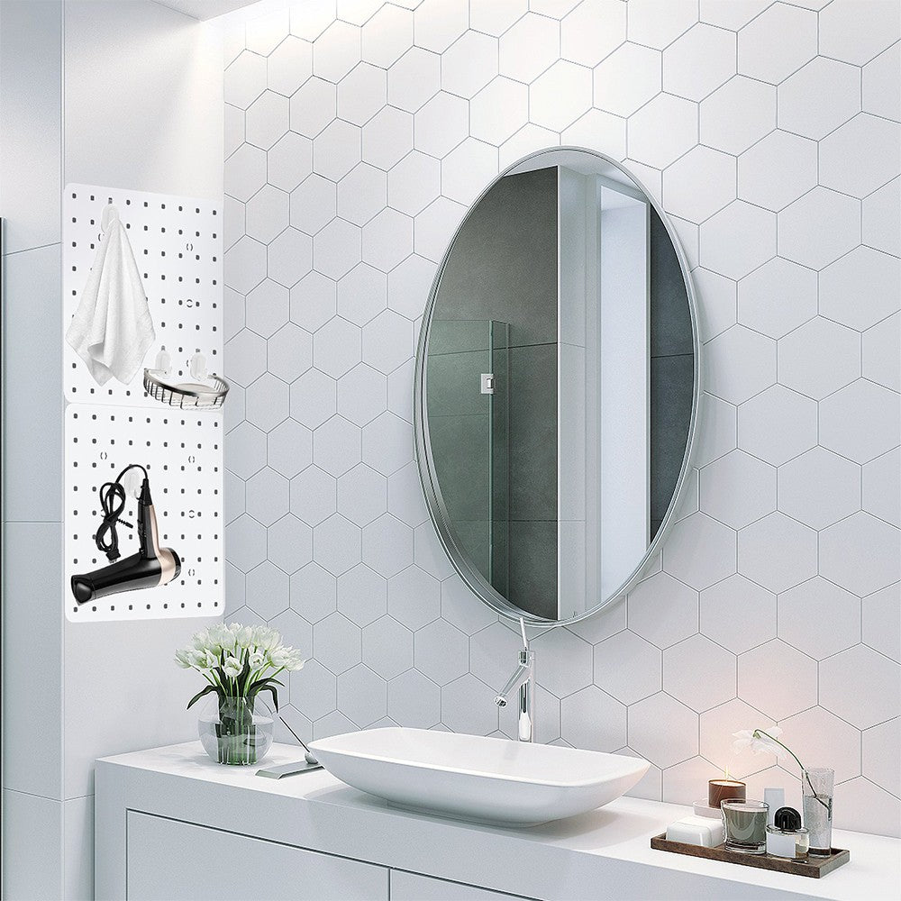 2Pcs Pegboard Panel Wall Mount Wall Storage Organizer Peg Board