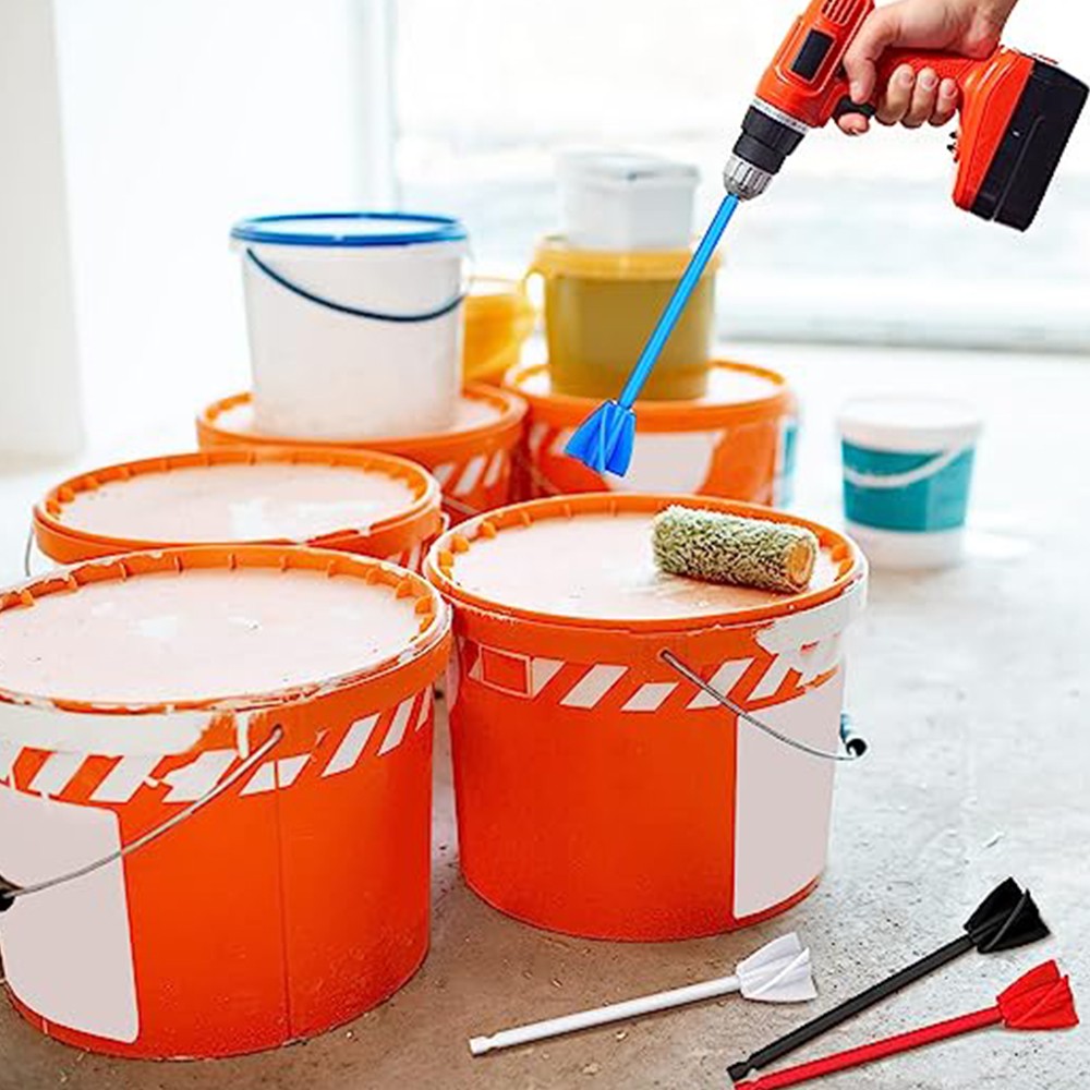 4Pcs Paint Mixer Drill Attachment Epoxy Mixer Mud Mixer Paint Stirrer