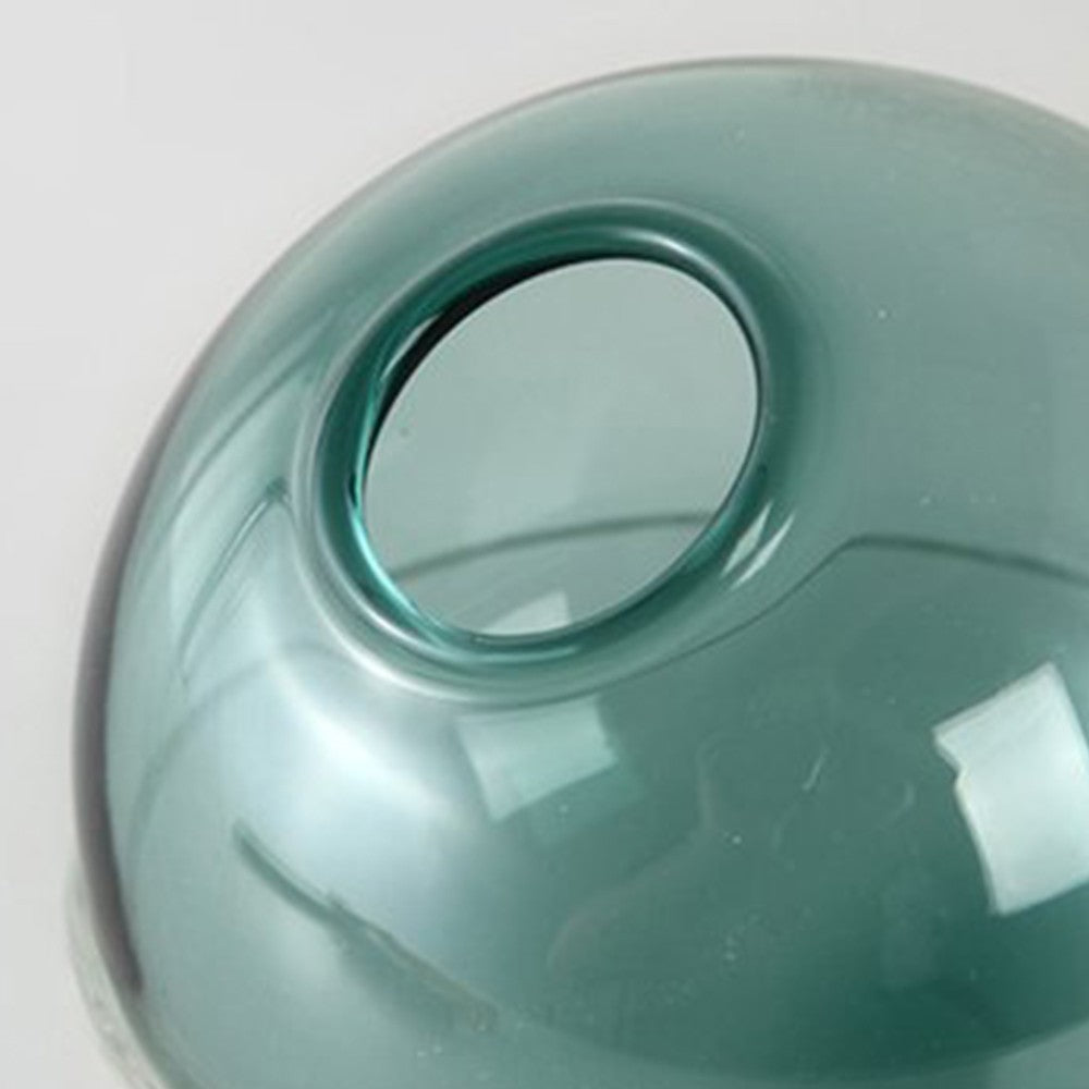 2Pcs Tabletop Glass Ball Vase Flower Planter Pot Terrarium Container Home Decoration Style 1