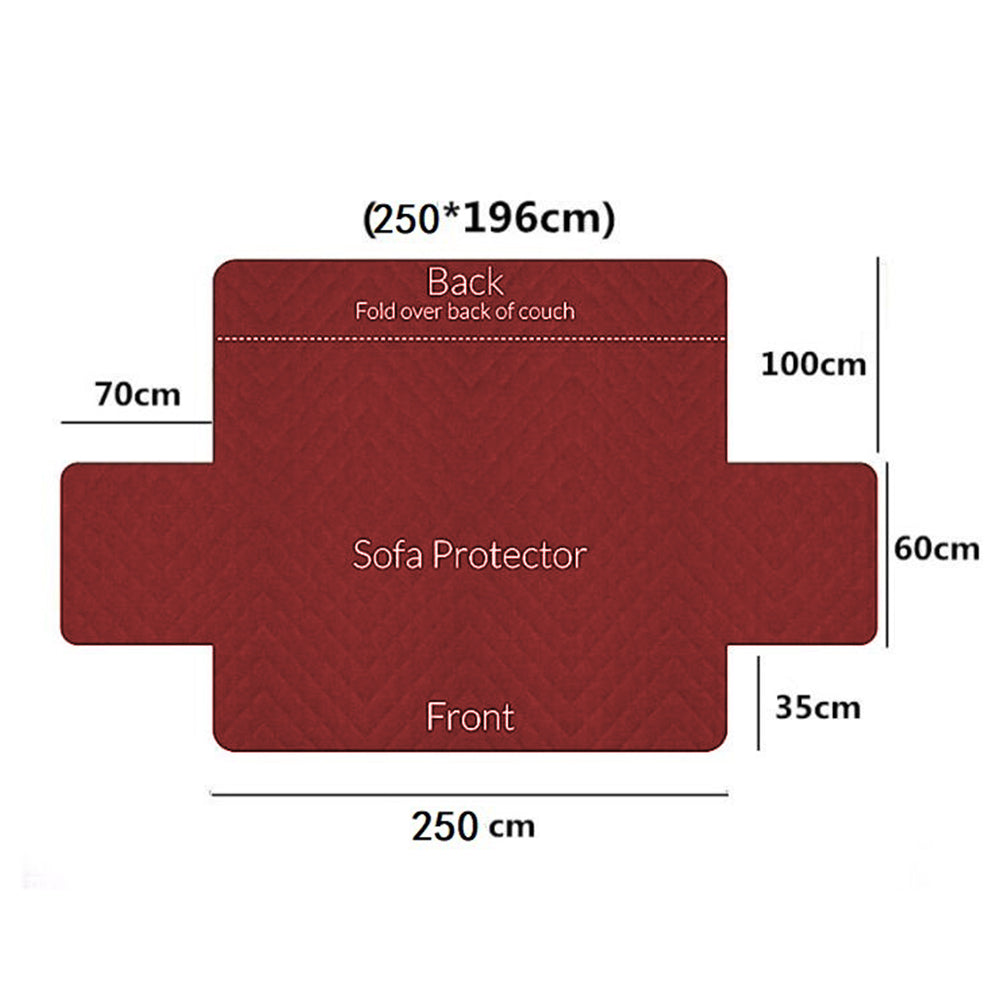 Reversible Sofa Cover Water Resistant Sofa Protector Slipcover Couch Cover Red