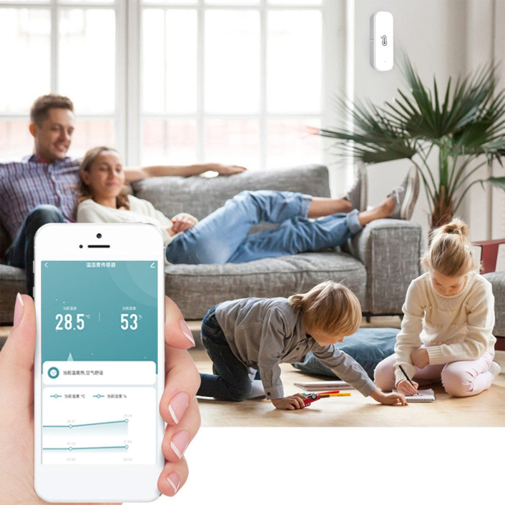 Indoor Smart WIFI Temperature and Humidity Sensor Compatible with Alexa and Google