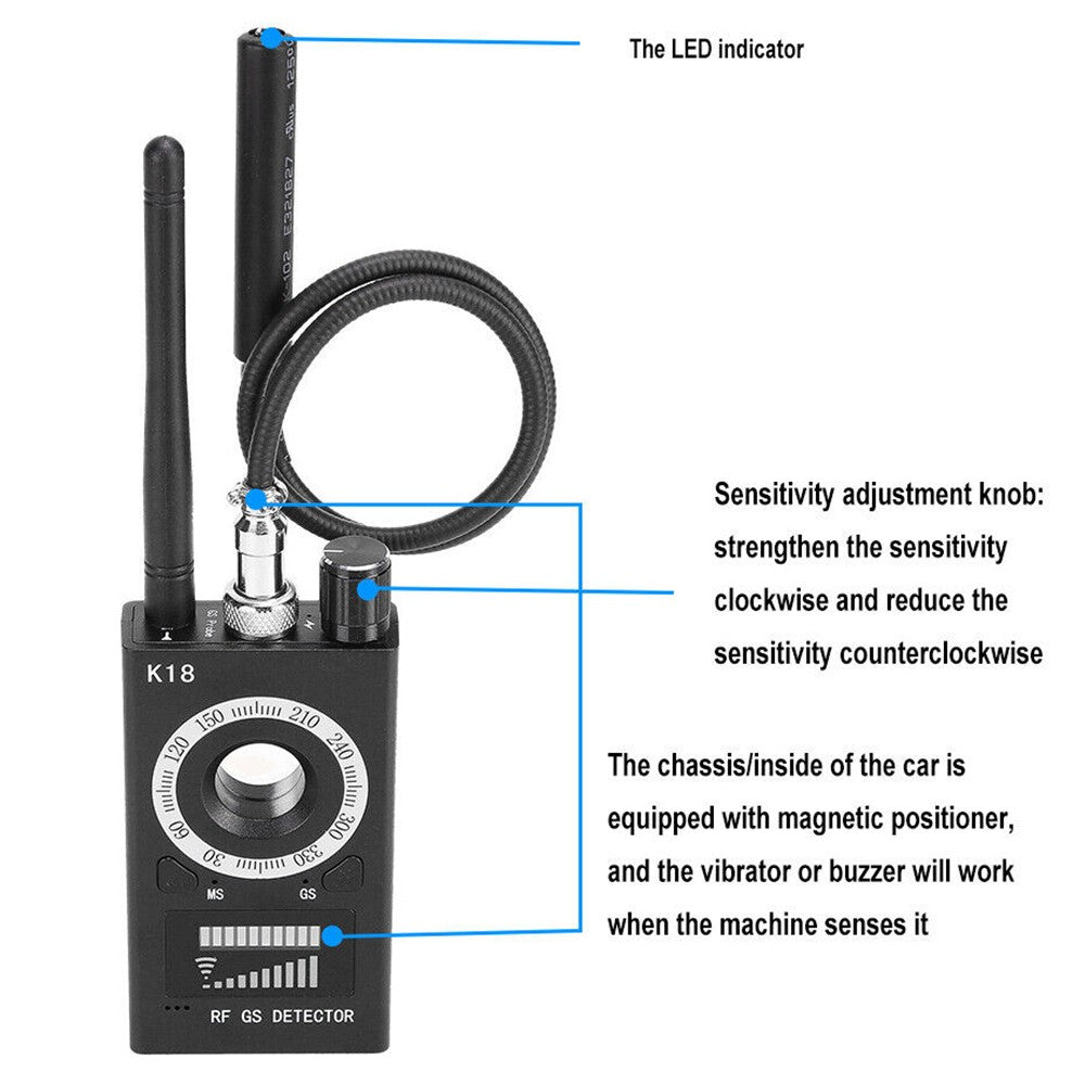 K18 RF Signal Detector Anti-spy Detector