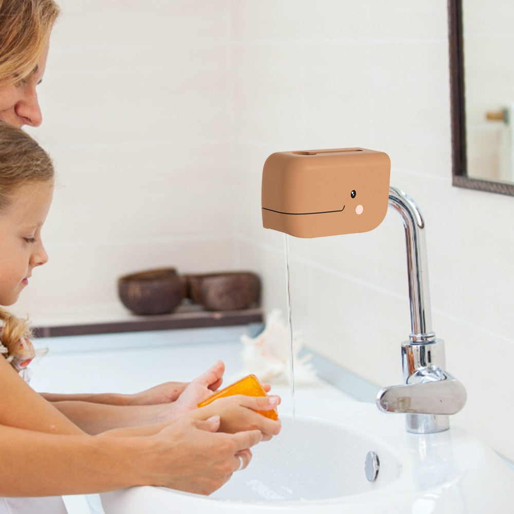 Silicone Bath Spout Cover Faucet Cover for Kids Brown