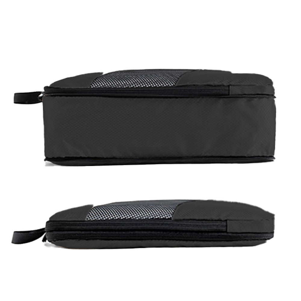 6Pcs Compression Packing Tubes Suitcase Organizer Bag Luggage Storage Bags Black