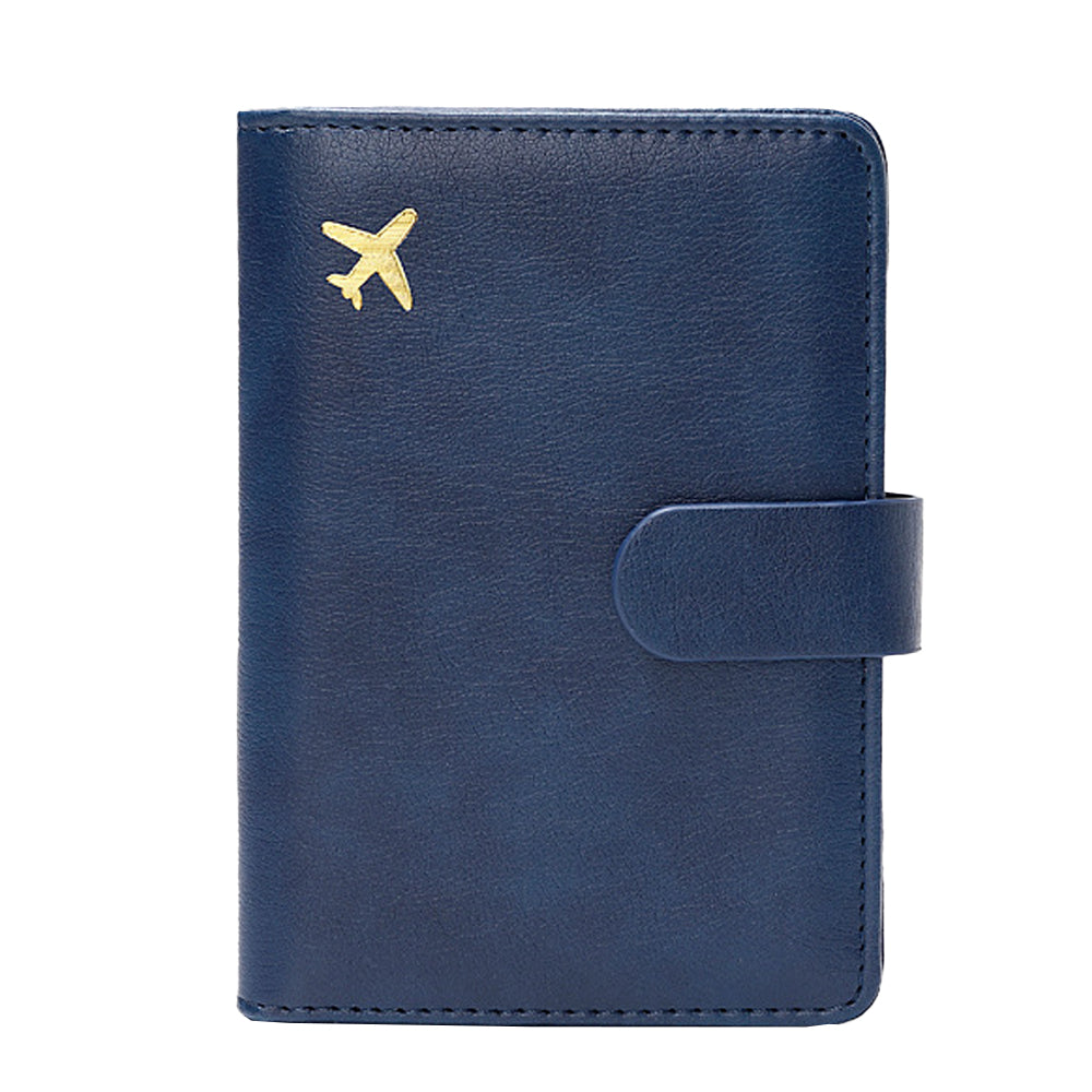 RFID Blocking Card Holder Travel Wallet for Women Men Royal Blue