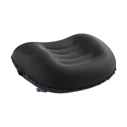 Portable Inflatable Pillow Outdoor Camping Travel Air Neck Pillow Hiking Pillow Black