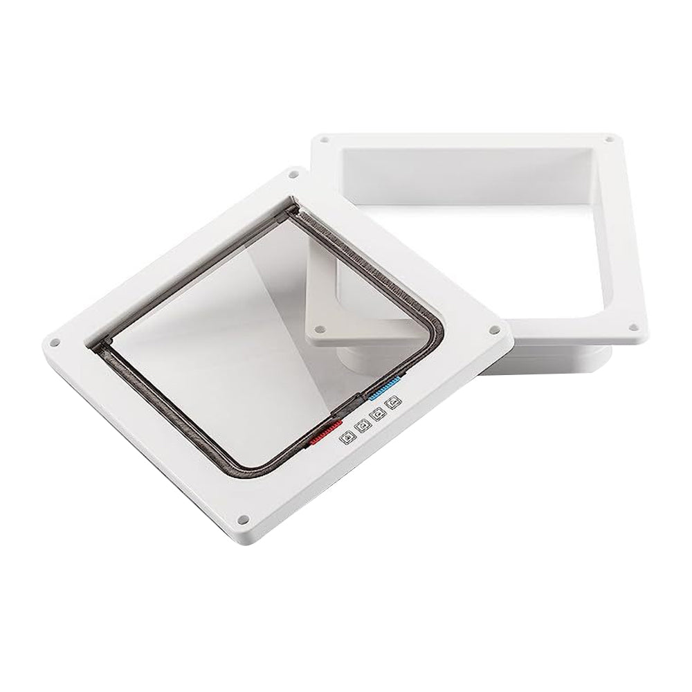 Pet Screen Door Small Dog Cat Door Dual Way Flap Pet Door White