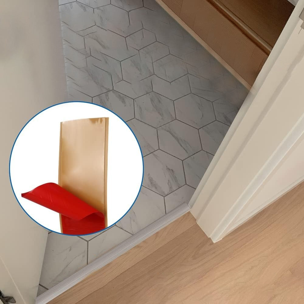 2Pcs 1-Meter Length Self Adhesive Floor Transition Strip Gray