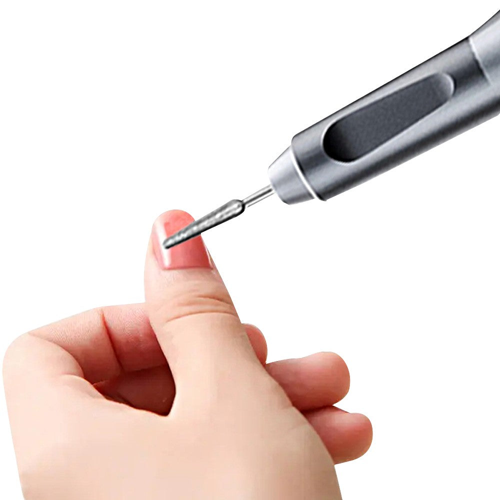 Electric Nail Drill Trimmer File Machine Manicure Tools Kit Gray