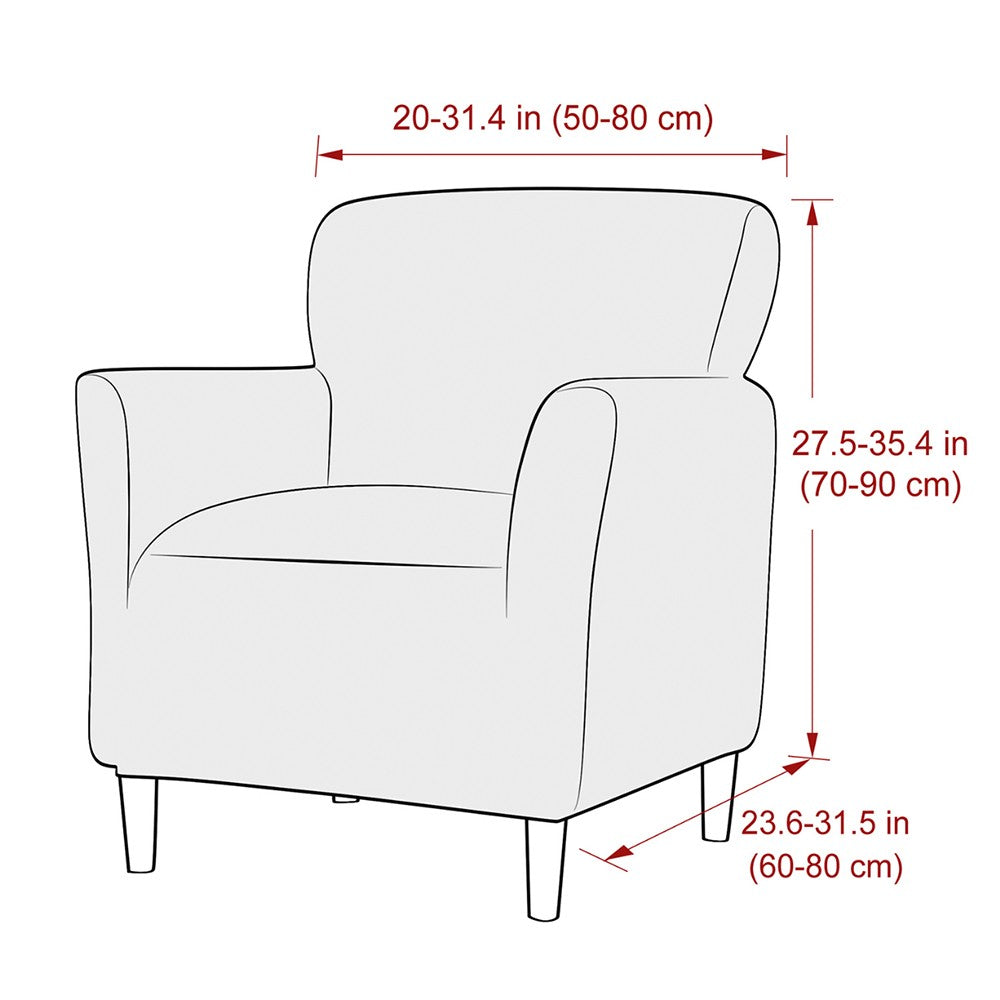 Stretch Armchair Cover Printed Single Sofa Chair Slipcovers Protector Blue