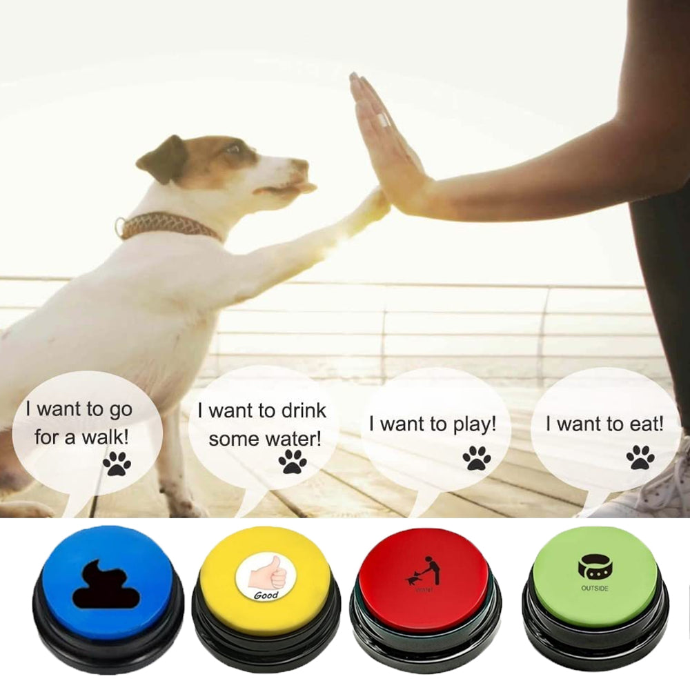 4Pcs Dog Communication Buttons Speaking Buttons for Pet Training