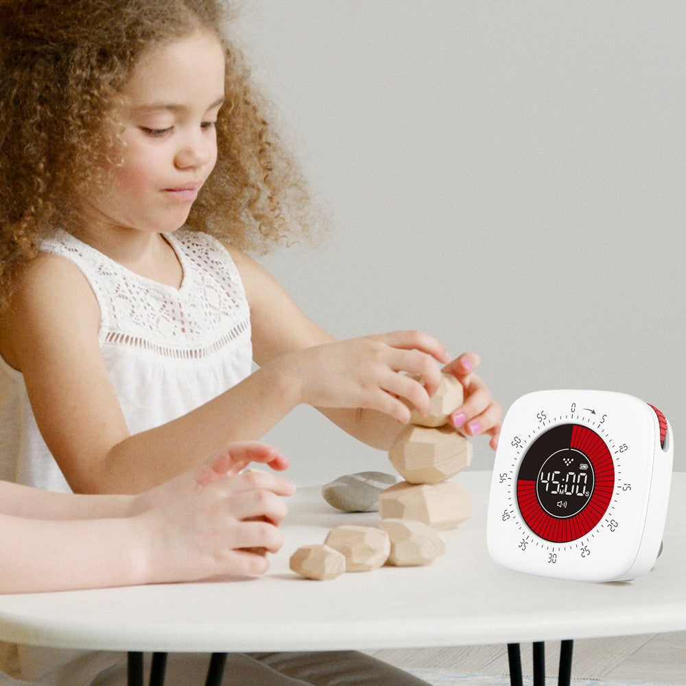 Visual 60-Minute Countdown Timer Rechargeable Time Management Tool with Alarm