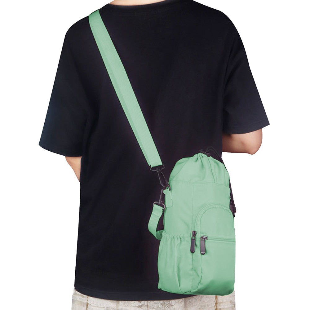 Water Bottle Sling Bag Crossbody Water Bottle Pouch Bottle Sleeve for Camping Walking Hiking Sports Green