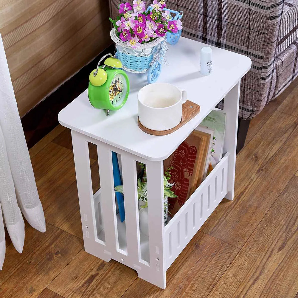 Small Bedroom Bedside Table Living Room Storage Organizer