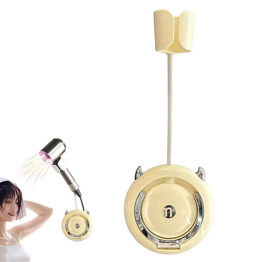 Hands-Free Fixed Hair Dryer Holder Punch Free Wall Mount Lazy Hair Dryer Bracket Gold
