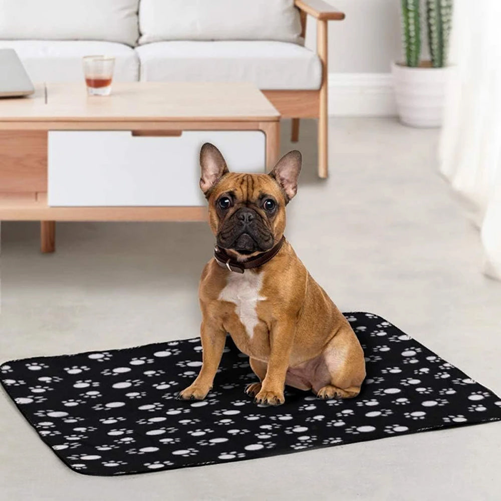Cozy Soft Dog Pet Blanket for Couch Protection - Black+Grey