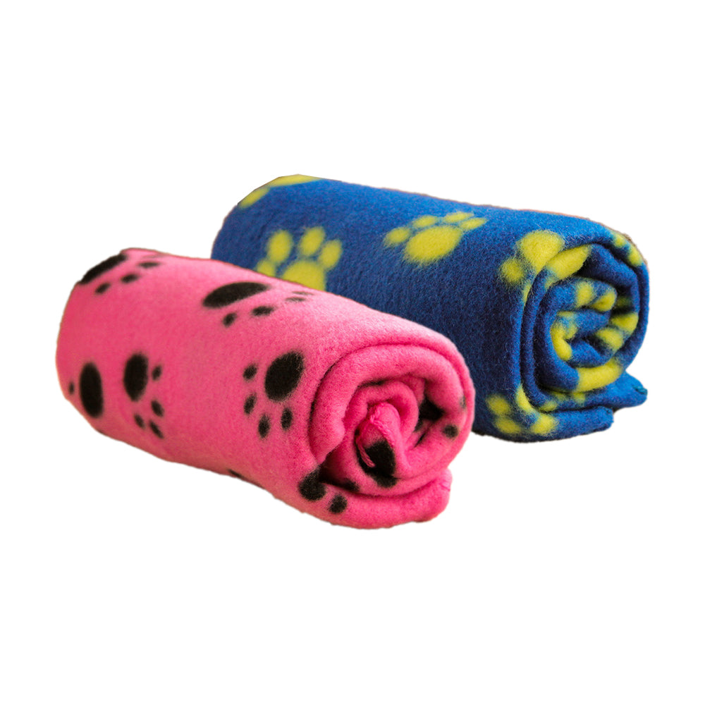 Cozy Soft Dog Pet Blanket for Couch Protection - Blue+Pink