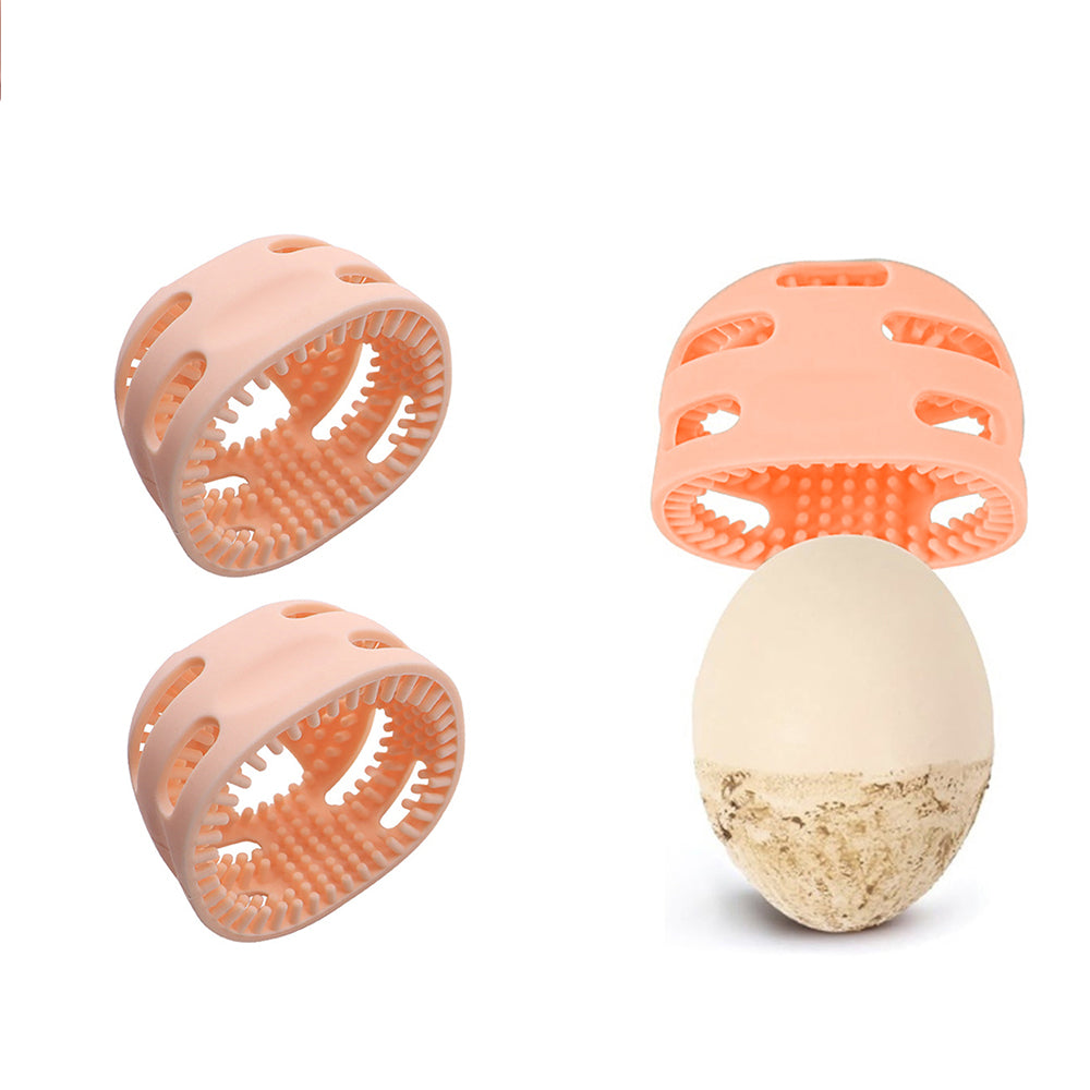 Set of 2Pcs Egg Cleaning Brush Fresh Egg Scrubber Reusable Egg Washing Tools Pink